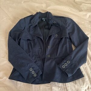 coupe collection washed black peplum blazer jacket 4